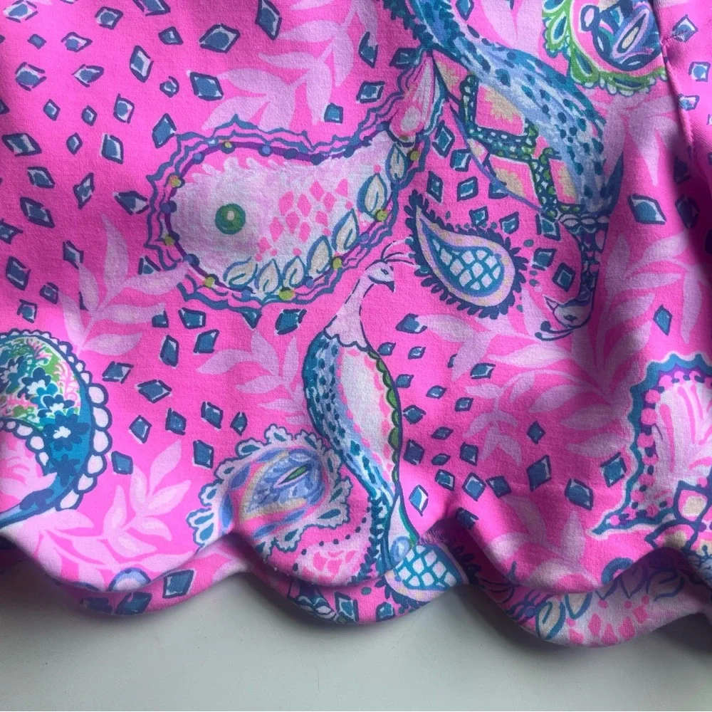 Lilly Pulitzer Buttercup Flamingo Scalloped Shorts - Picture 4 of 8
